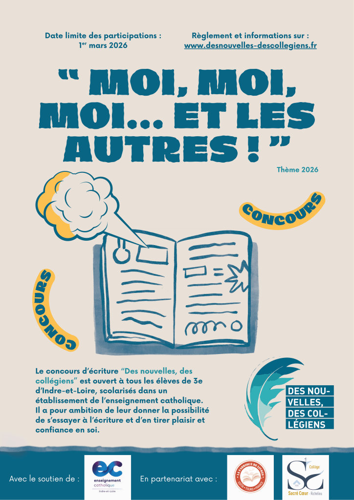 Affiche du concours 2026. Thème : "Moi, moi, moi... et les autres !"